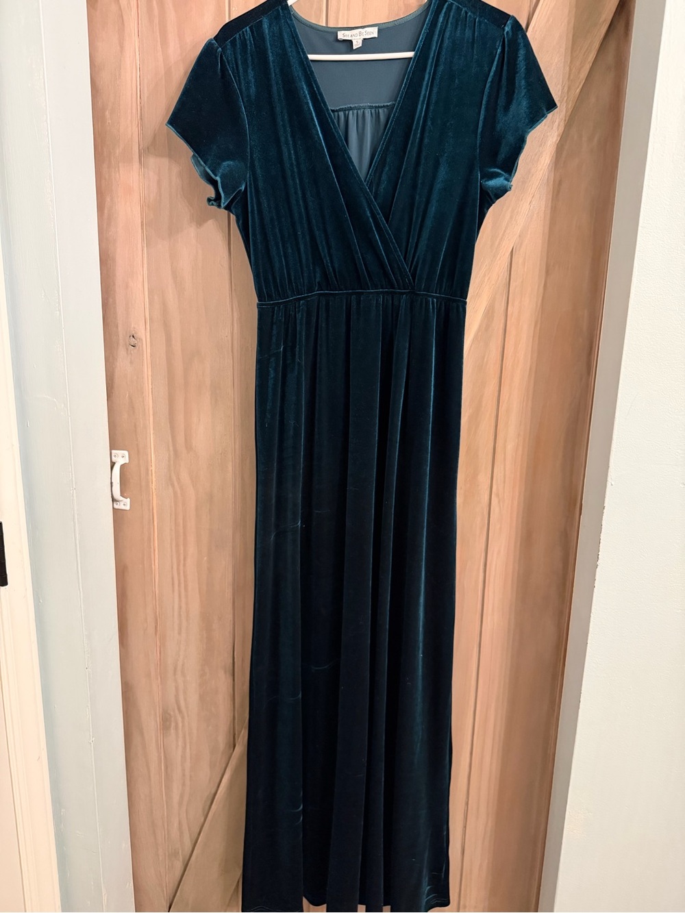 Velvet Wrap Maxi Dress